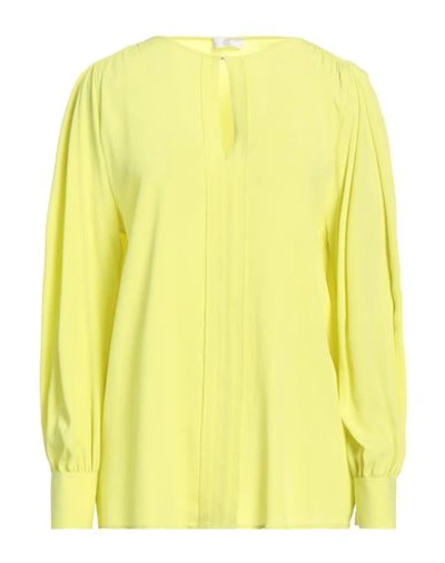 Riani Woman Top Acid Green Size 8 Acetate, Silk