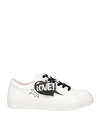 LOVE MOSCHINO LOVE MOSCHINO WOMAN SNEAKERS WHITE SIZE 8 LEATHER
