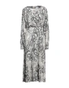 Clips Woman Midi Dress Light Grey Size 8 Viscose, Elastane In Grey