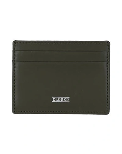 Closed Man Document Holder Military Green Size - Soft Leather