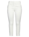 Pinko Woman Pants White Size 10 Linen, Viscose, Elastane