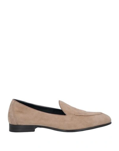 Brioni Leather-suede Loafers In Beige