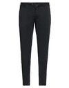 Baronio Man Pants Navy Size 40 Cotton, Elastane In Navy Blue