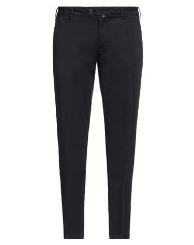 Baronio Man Pants Navy Size 40 Cotton, Elastane In Navy Blue