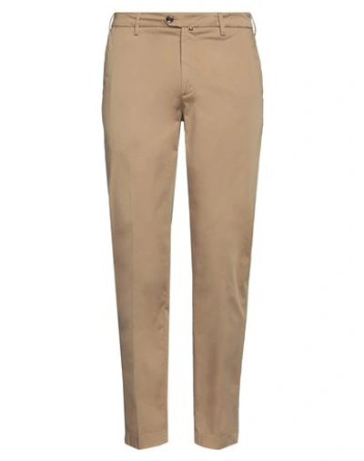 Baronio Man Pants Sand Size 35 Cotton, Elastane In Beige