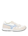 Mizuno Man Sneakers Light Grey Size 7 Soft Leather, Textile Fibers In Grey