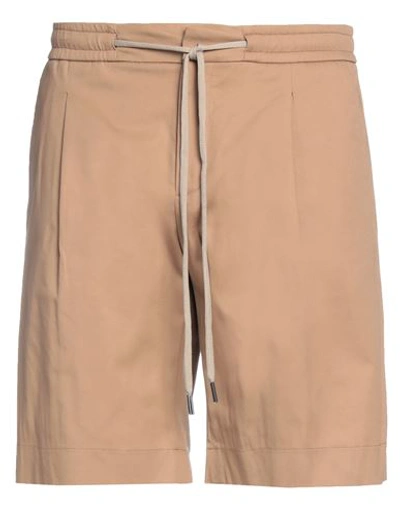 Hōsio Man Shorts & Bermuda Shorts Camel Size 36 Cotton, Elastane In Beige