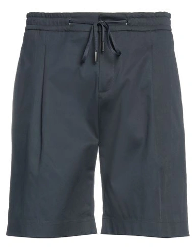 Hōsio Man Shorts & Bermuda Shorts Midnight Blue Size 30 Cotton, Elastane In Blue