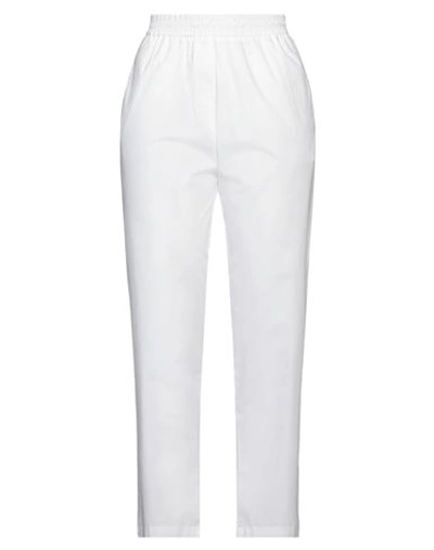 8pm Woman Pants White Size M Cotton