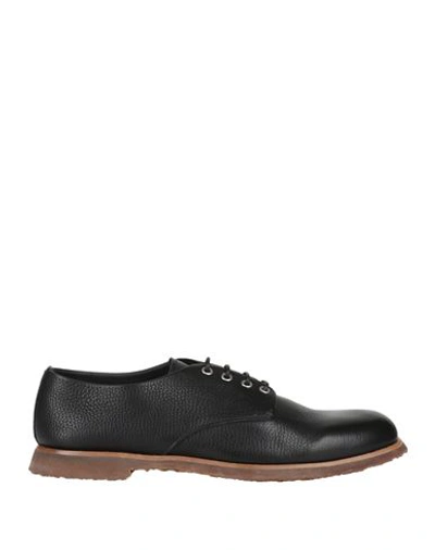 Premiata Man Lace-up Shoes Black Size 12 Leather