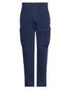 Boglioli Man Pants Navy Blue Size 32 Cotton, Linen