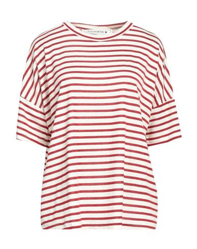 Shirtaporter Woman T-shirt Red Size 8 Cotton