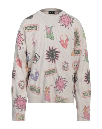 Gcds Man Sweater Beige Size Xl Cotton, Acrylic