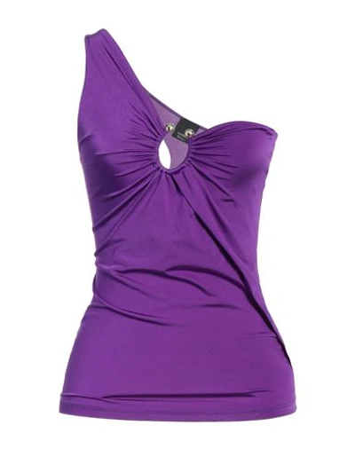 Pinko Woman Top Purple Size M Polyamide, Elastane