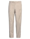 Hōsio Man Pants Beige Size 36 Cotton, Elastane In Grey