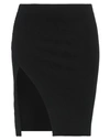 Laneus Woman Mini Skirt Black Size 4 Cotton, Lycra