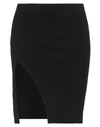 Laneus Woman Mini Skirt Black Size 8 Cotton, Lycra