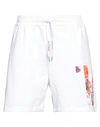 ARMANI EXCHANGE ARMANI EXCHANGE MAN SHORTS & BERMUDA SHORTS WHITE SIZE L COTTON, POLYESTER