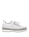 Baldinini Man Sneakers Light Grey Size 8 Leather, Textile Fibers