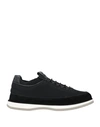 Baldinini Man Sneakers Black Size 8.5 Leather, Textile Fibers