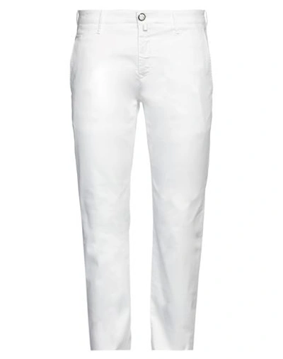 JACOB COHЁN JACOB COHЁN MAN PANTS WHITE SIZE 35 COTTON, LYOCELL, ELASTANE