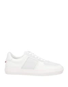 MONCLER MONCLER MAN SNEAKERS WHITE SIZE 9 SOFT LEATHER