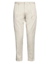 Santaniello Man Pants Off White Size 34 Linen, Cotton, Elastane