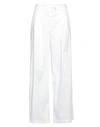 Semicouture Woman Pants White Size 4 Cotton, Polyamide, Elastane