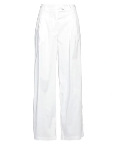 Semicouture Woman Pants White Size 4 Cotton, Polyamide, Elastane