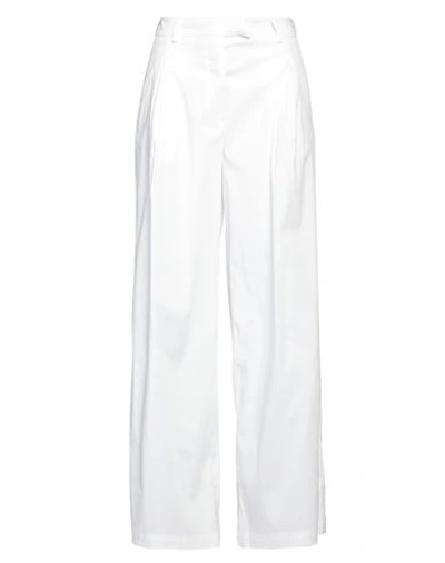 Semicouture Woman Pants White Size 8 Cotton, Polyamide, Elastane