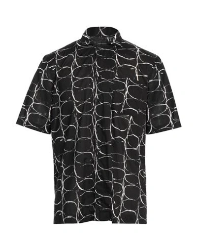 Tagliatore Man Shirt Black Size 16 Cotton