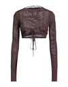 Andreädamo Andreādamo Woman Sweater Dark Brown Size S Viscose, Polyester, Polyamide, Elastane In Brown