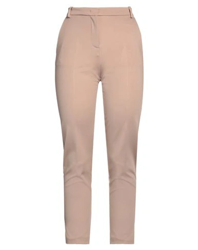 Pinko Woman Pants Light Brown Size 10 Viscose, Polyamide, Elastane In Beige