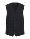 HANNES ROETHER HANNES ROETHER MAN TAILORED VEST MIDNIGHT BLUE SIZE L COTTON, ELASTANE