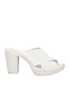Rocco P . Woman Sandals White Size 10 Leather
