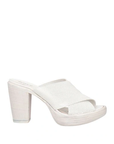 Rocco P . Woman Sandals White Size 10 Leather