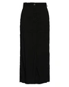 Masnada Woman Maxi Skirt Black Size 4 Linen, Viscose, Elastane