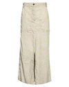 Masnada Woman Maxi Skirt Beige Size 4 Linen, Viscose, Elastane