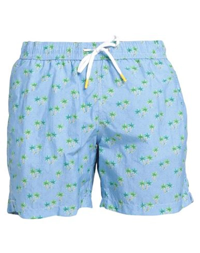 Hartford Man Swim Trunks Sky Blue Size L Polyamide, Nylon