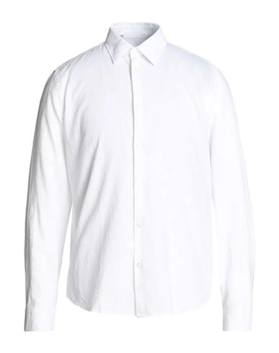 Manuel Ritz Man Shirt White Size 15 ¾ Linen, Cotton