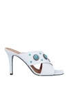 Via Roma 15 Woman Sandals White Size 11 Leather