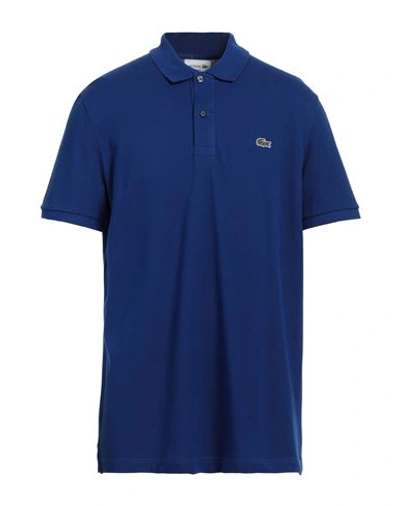 Lacoste Man Polo Shirt Bright Blue Size 7 Cotton, Elastane