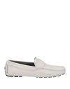 Pollini Man Loafers Light Grey Size 12 Leather