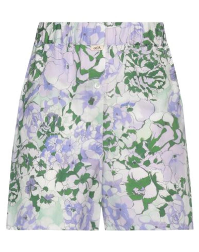 Ottod'ame Woman Shorts & Bermuda Shorts Lilac Size 10 Cotton In Purple