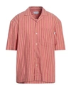 Amish Man Shirt Pastel Pink Size L Cotton, Linen