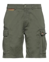 Sundek Man Shorts & Bermuda Shorts Military Green Size 29 Cotton, Elastane