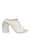 OFF-WHITE OFF-WHITE WOMAN SANDALS WHITE SIZE 8 LEATHER