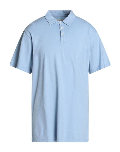 Bowery Man Polo Shirt Sky Blue Size Xxl Cotton
