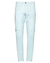 Panama Man Pants Sky Blue Size 34 Cotton, Elastane