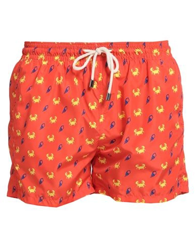 Bastoncino Man Swim Trunks Orange Size 40 Polyester
